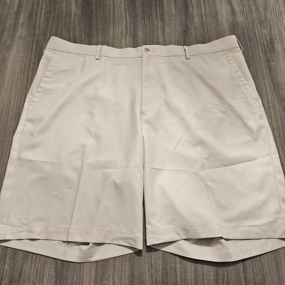 Peter Millar Salem Performance‎ Golf Shorts Mens 42 Beige - Picture 1 of 8